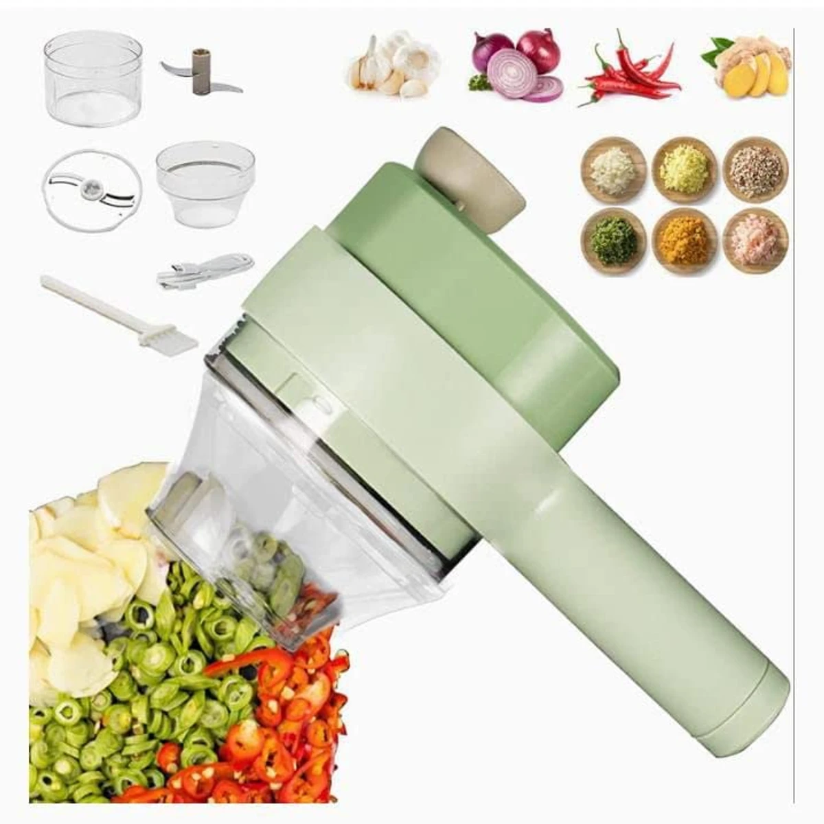 4 in 1 Portable Electric Vegetable Slicer Set