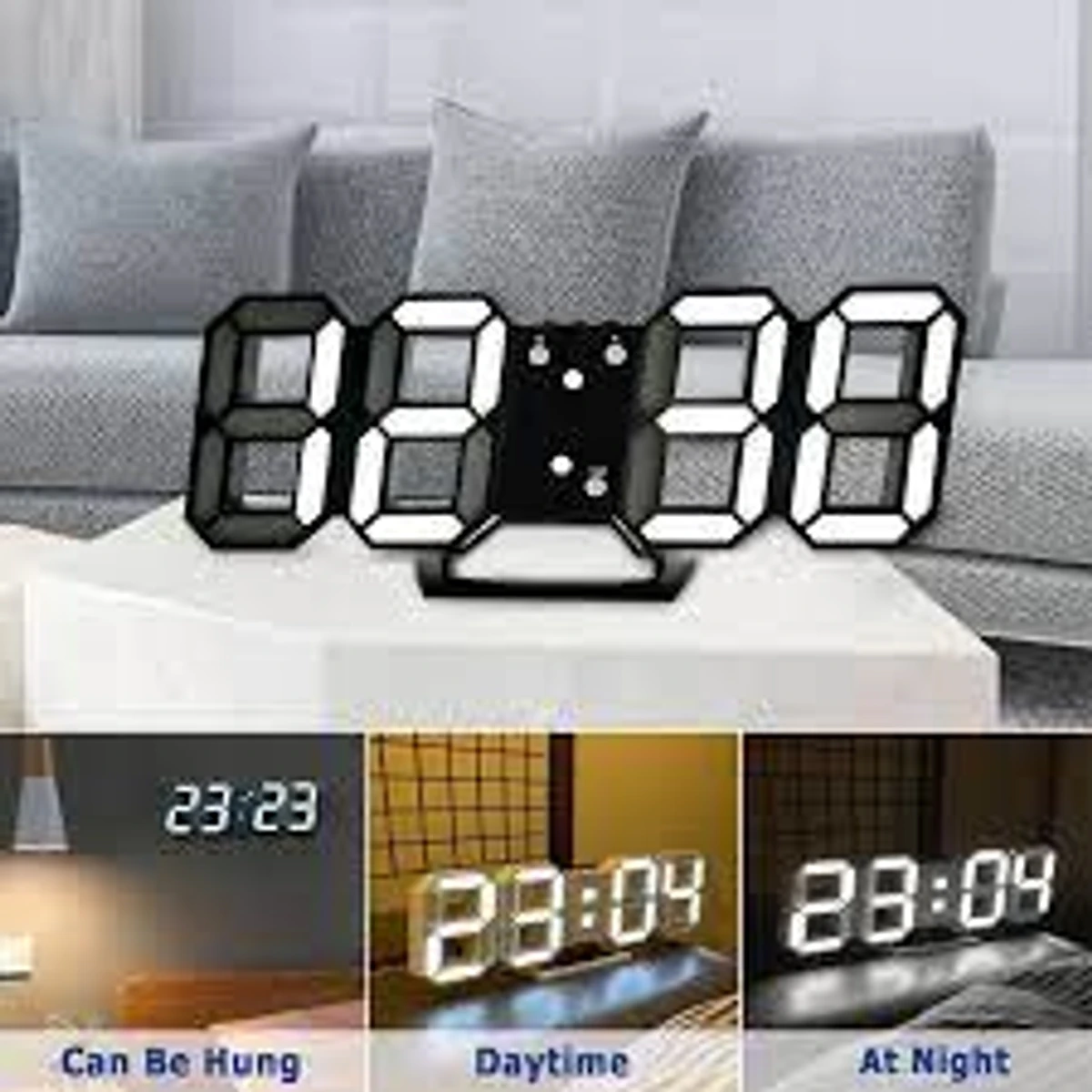 3D Digital Wall Clock LED Table Clock Time