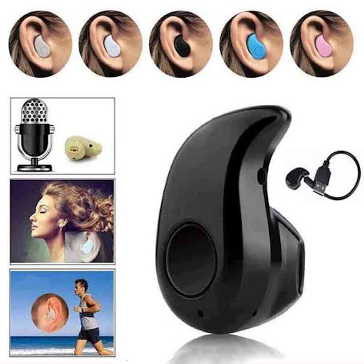 New Mini Wireless In Ear Headset Earphone - 3505